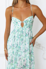 Celestial Daydreams Maxi Dress Green