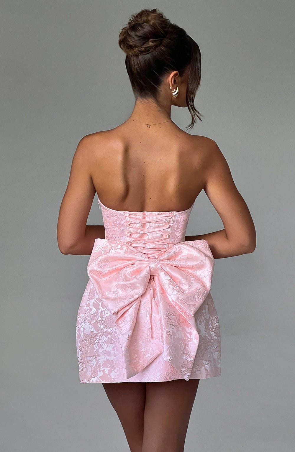 Elenora Mini Dress - BLUSH/IVORY