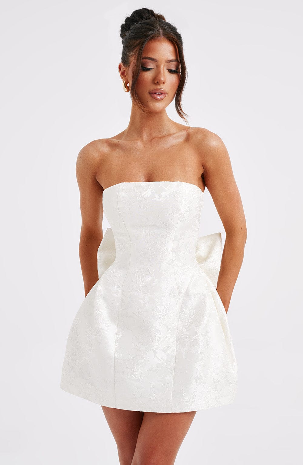 Elenora Mini Dress - BLUSH/IVORY