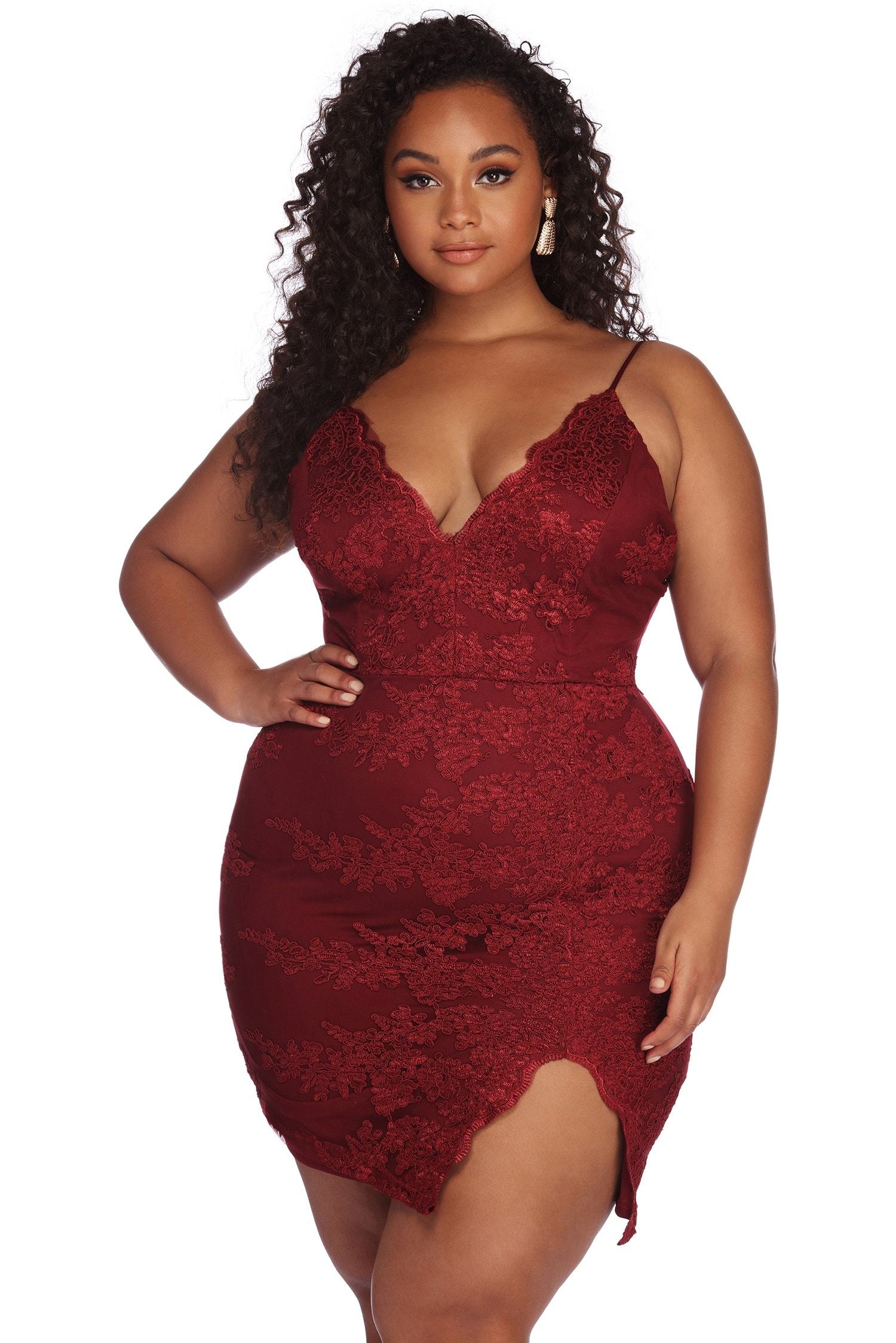 Plus Lace Darling Mini Dress