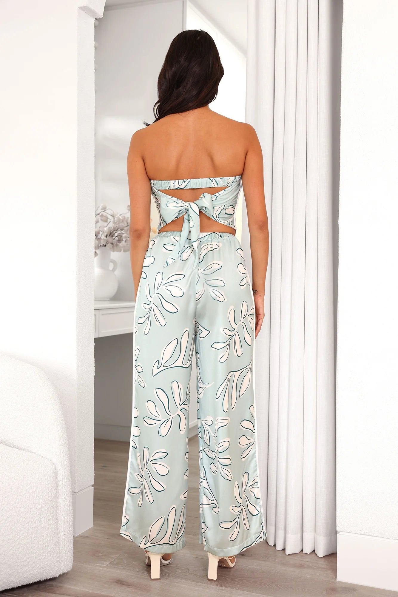 Silkier Style Satin Pants Sage