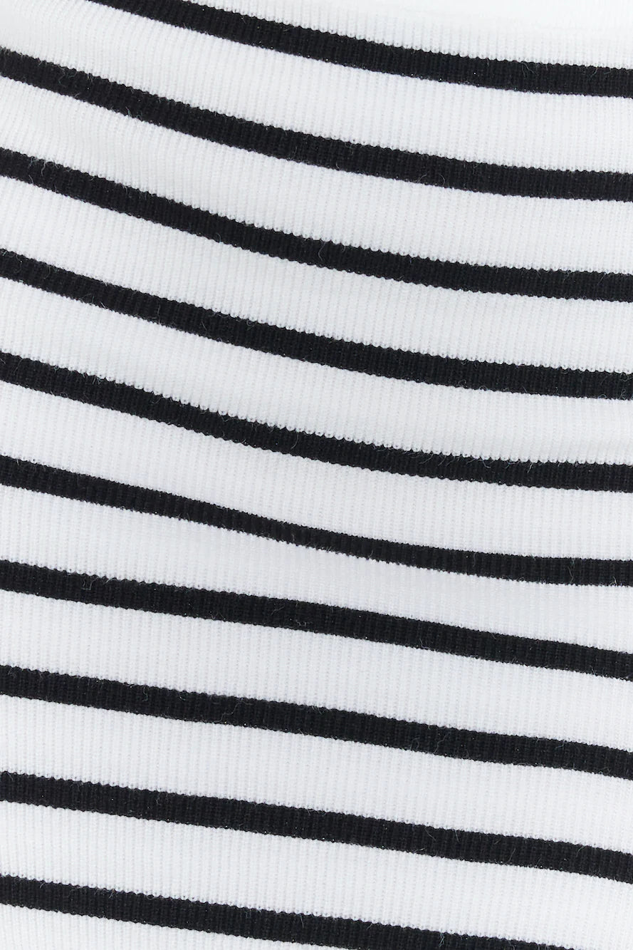 Set On You Knitted Midi Skirt White
