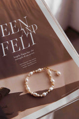 Chantel Baroque Pearl Bracelet Gold